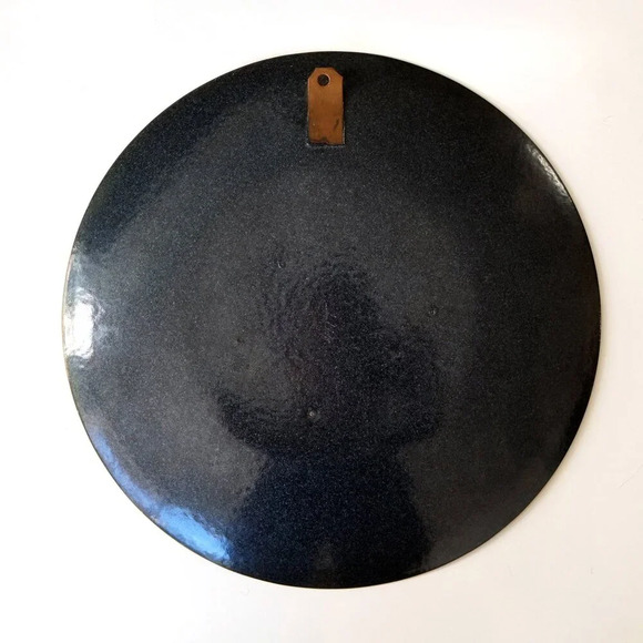 Sascha Brastoff MCM Enamel & Copper Grapes Hanging Display Plate - Picture 5 of 5